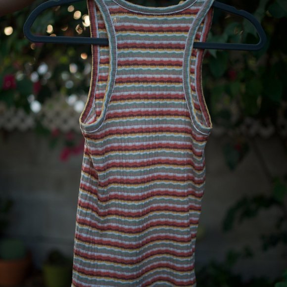 Madewell Ribbed Striped Tank Top - XS - Picture 2 of 4